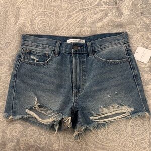 Altar'd State Blue Distressed Jean Shorts